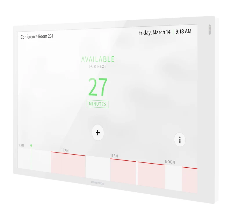 10.1 in. Room Scheduling Touch Screen, White Smooth
