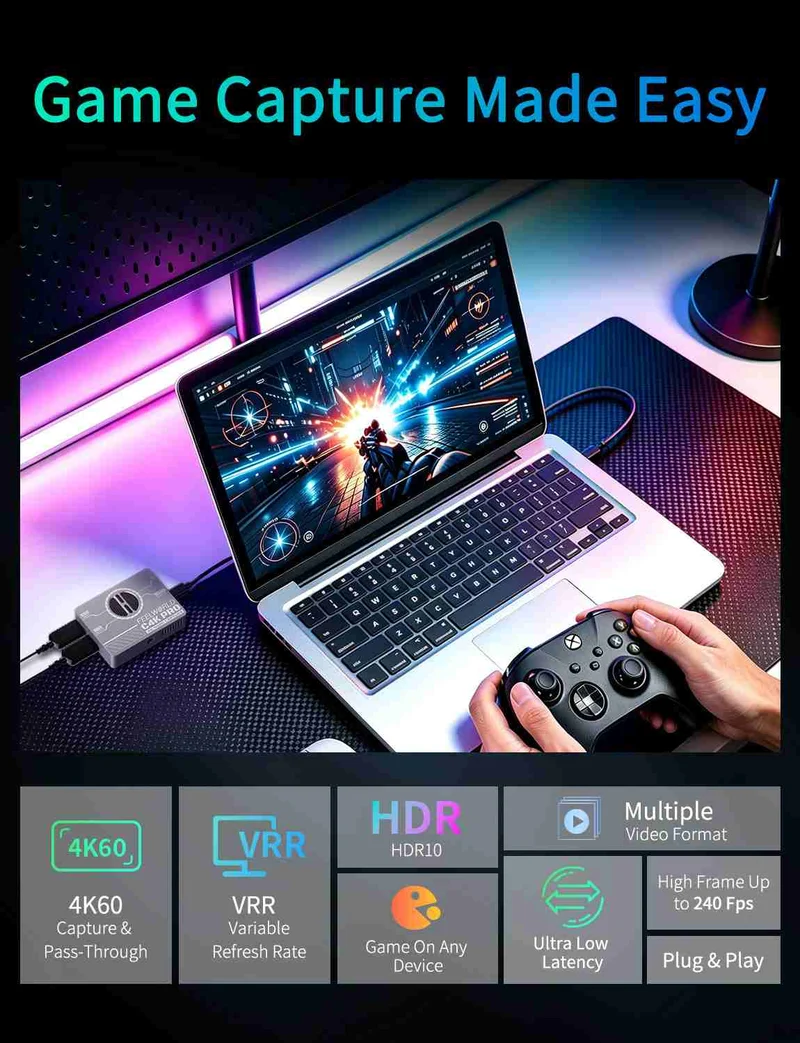 FEELWORLD C4K PRO 4K-Aufnahmekarte für Gaming-Streaming, bis zu 4K60-Aufnahme