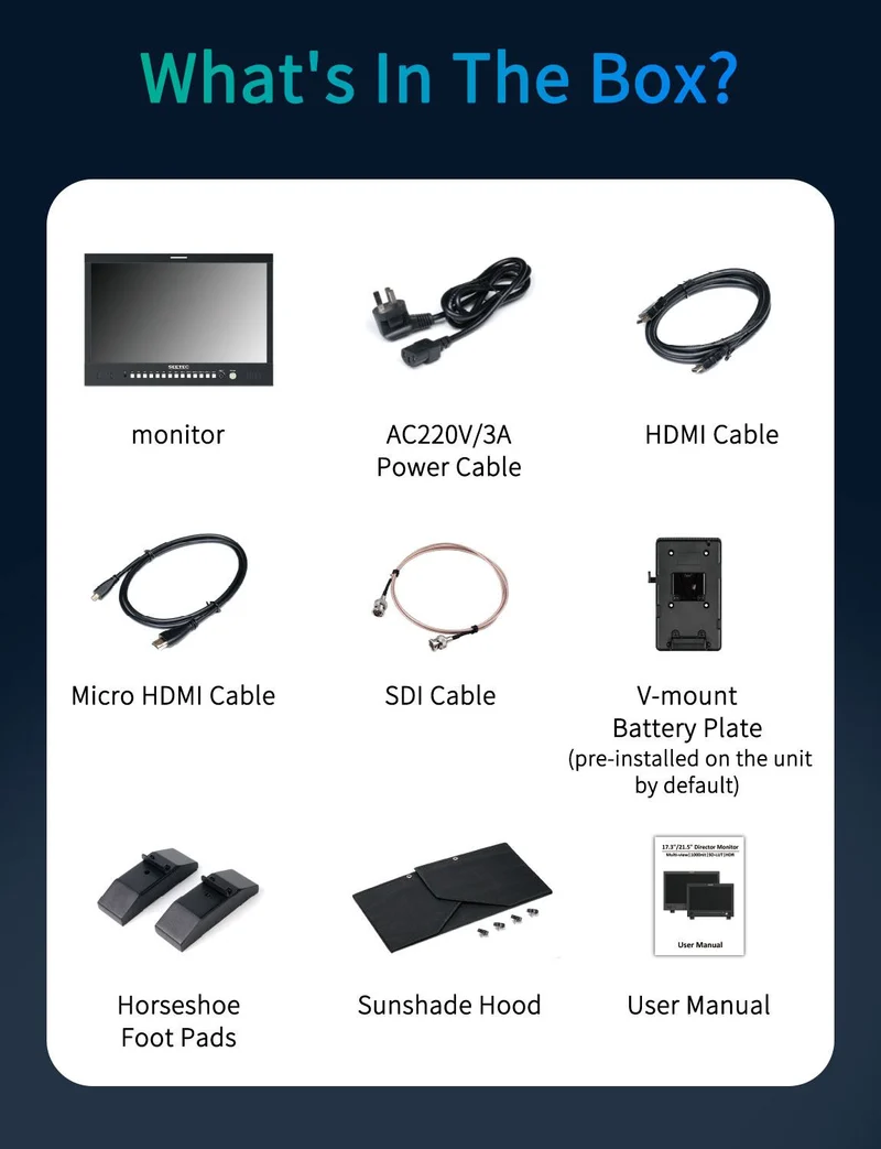 SEETEC M215S 21.5" 1000nit Multi View Broadcast Director Monitor 1920x1080 IPS 3G SDI HDMI 2.0 GPI-Steuerung