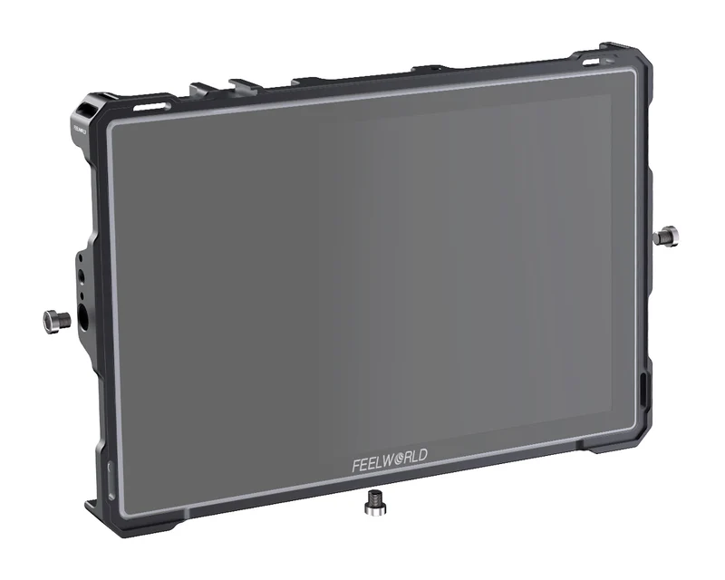 FEELWORLD Kameramonitor-Käfig-Kit für S10 Feldmonitor mit mehreren Erweiterungsschnittstellen und Sonnenblende, Vollaluminiumlegierung, 2005
