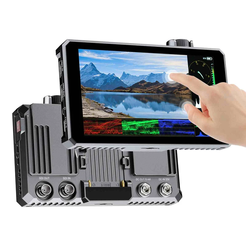 FEELWORLD SC6 6 Zoll 1500nit HighBright Aluminium Feld-DSLR-Kameramonitor mit Touchscreen, 3G, SDI, 4K, HDMI und 60 Hz