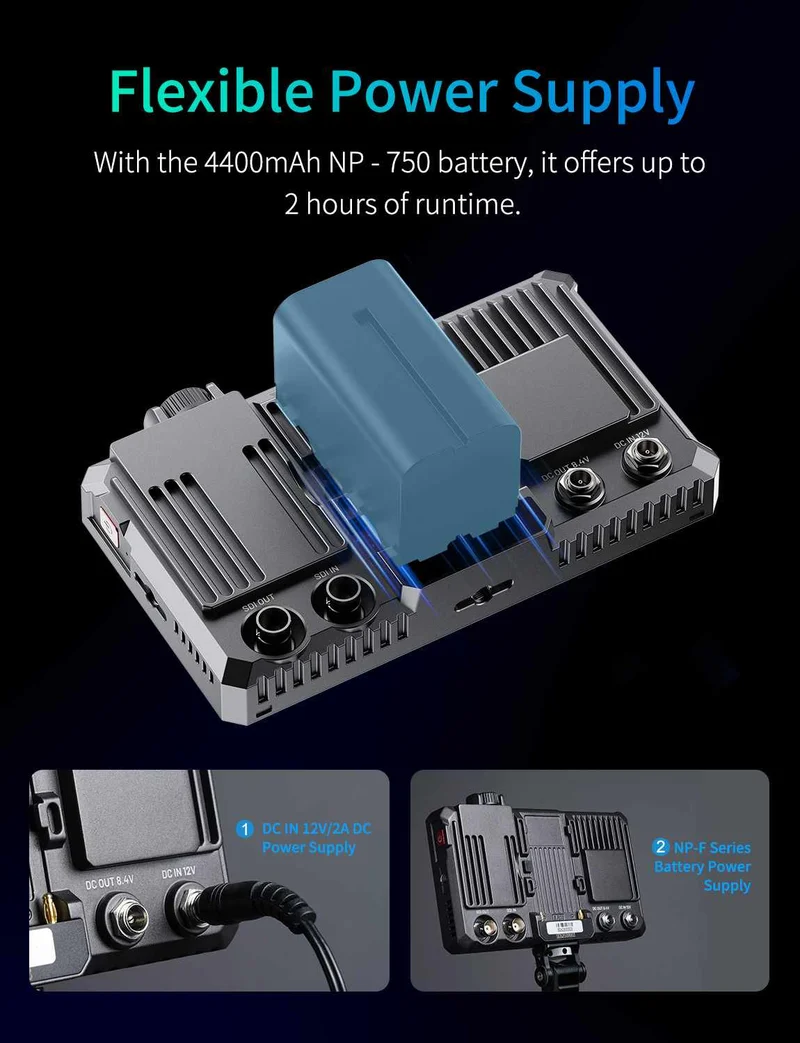 FEELWORLD SC6 6 Zoll 1500nit HighBright Aluminium Feld-DSLR-Kameramonitor mit Touchscreen, 3G, SDI, 4K, HDMI und 60 Hz