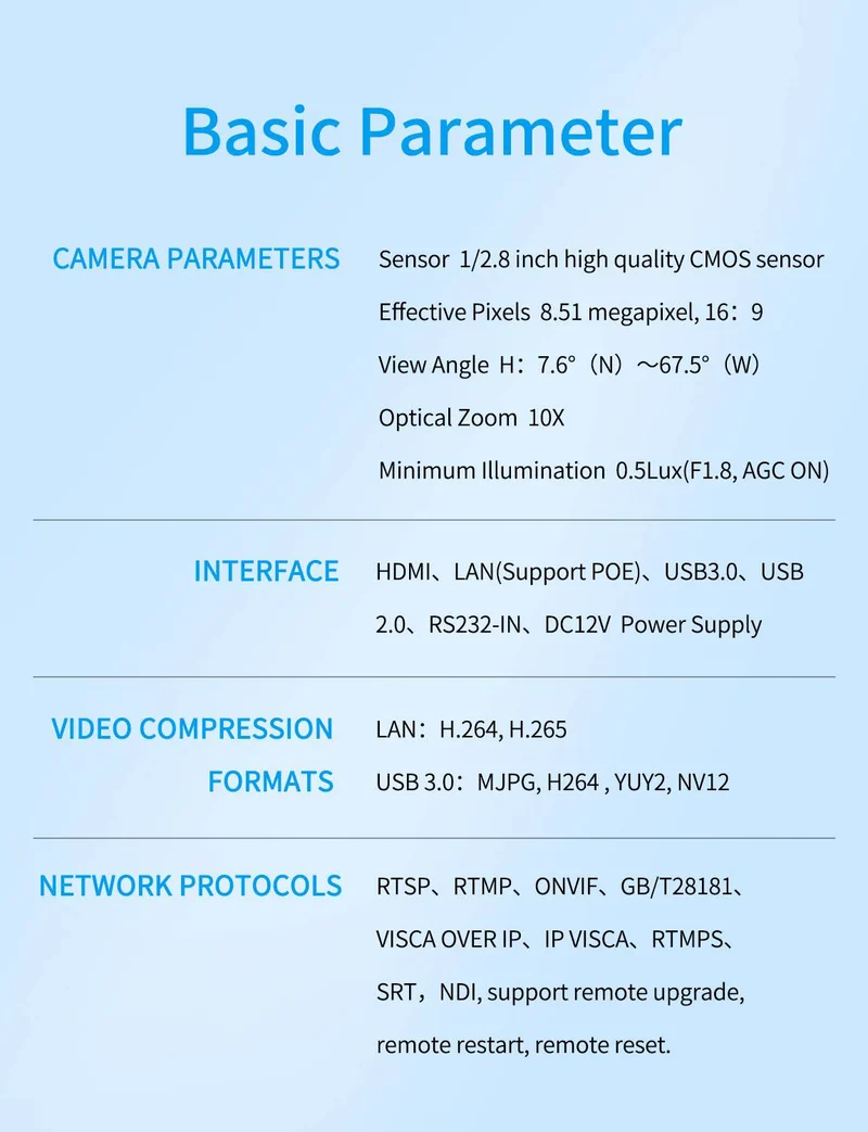 FEELWORLD NDI10X NDI 4K PTZ-Kamera mit 10-fachem optischem Zoom, KI-Tracking, HDMI, USB und IP-Fernbedienung