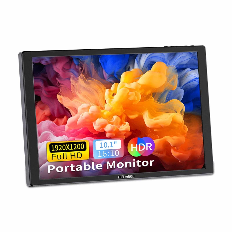 FEELWORLD D10 10.1 Zoll 350 cd/m² Tragbarer externer Monitor mit Touchscreen, FHD 1920 x 1200, USB-C und HDMI