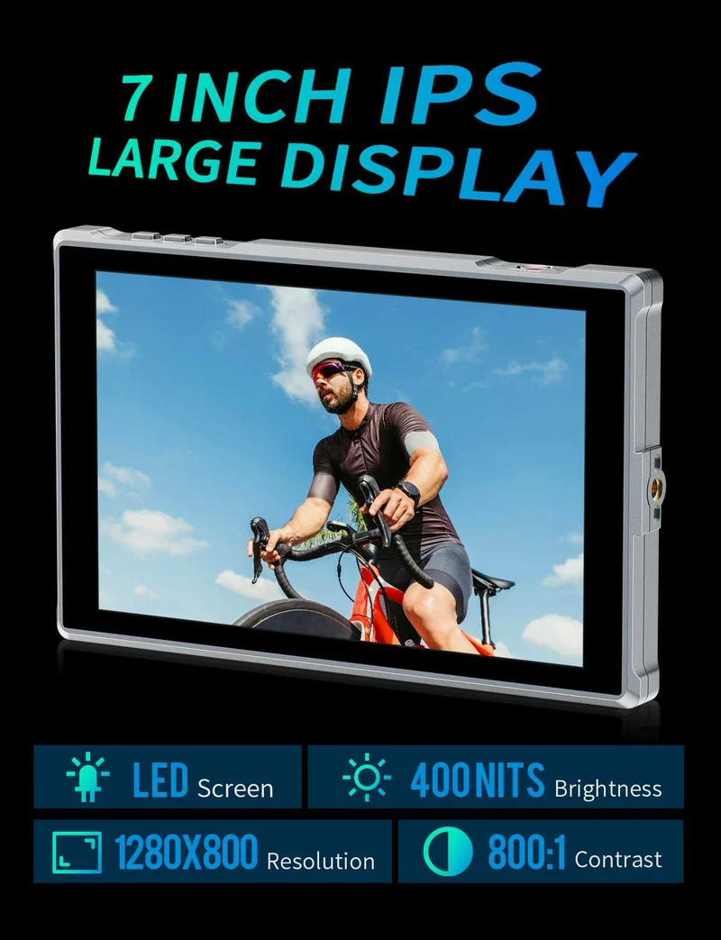 FEELWORLD FW759 PRO 7 Zoll 400nit HD Touchscreen Field DSLR Kameramonitor 4K HDMI 1280x800 IPS