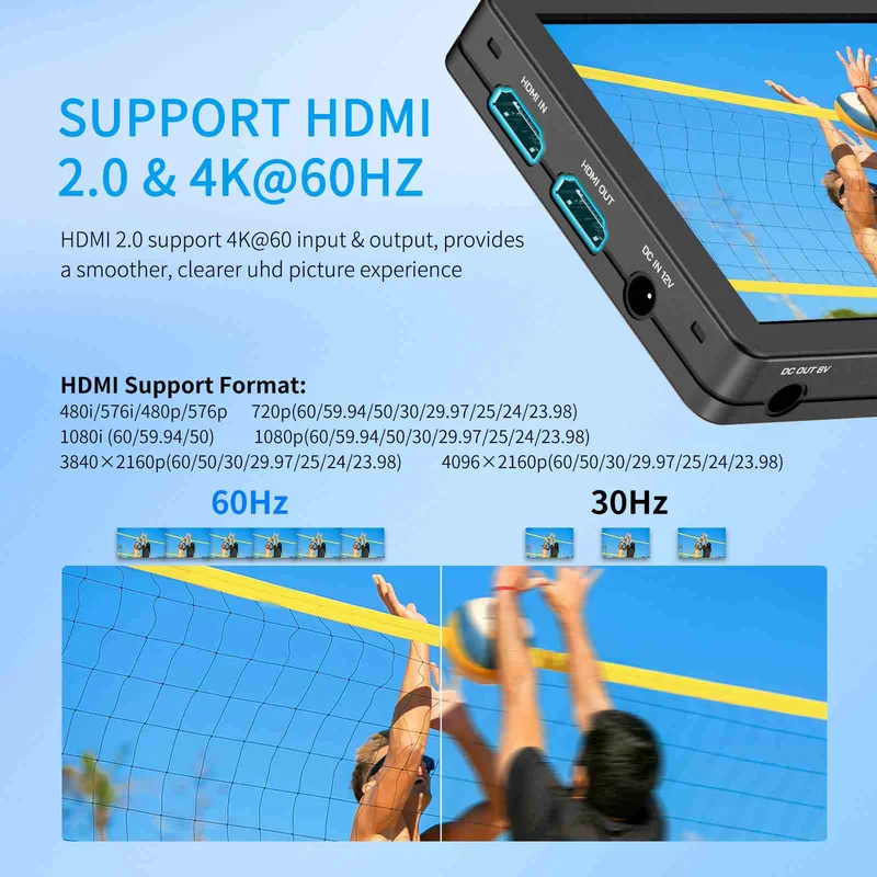 FEELWORLD T6 6-Zoll 450nit Kamera Feldvideomonitor Aluminiumgehäuse 4K HDMI 1920x1080 IPS
