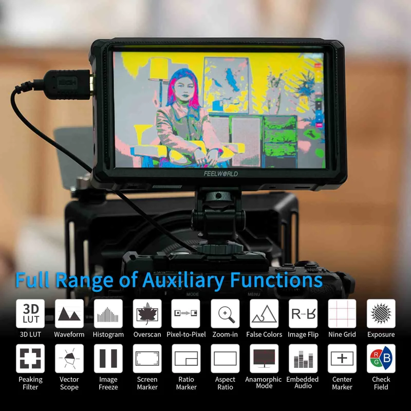 FEELWORLD FW568 PRO 6 Zoll 1200nit High Bright Kamera-DSLR-Monitor 4K HDMI 60Hz