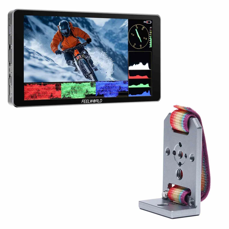FEELWORLD P6XL 6 Zoll 1200 Nits Integrierter Akku Aluminium DSLR-Kamera-Feldmonitor Touchscreen 4K HDMI