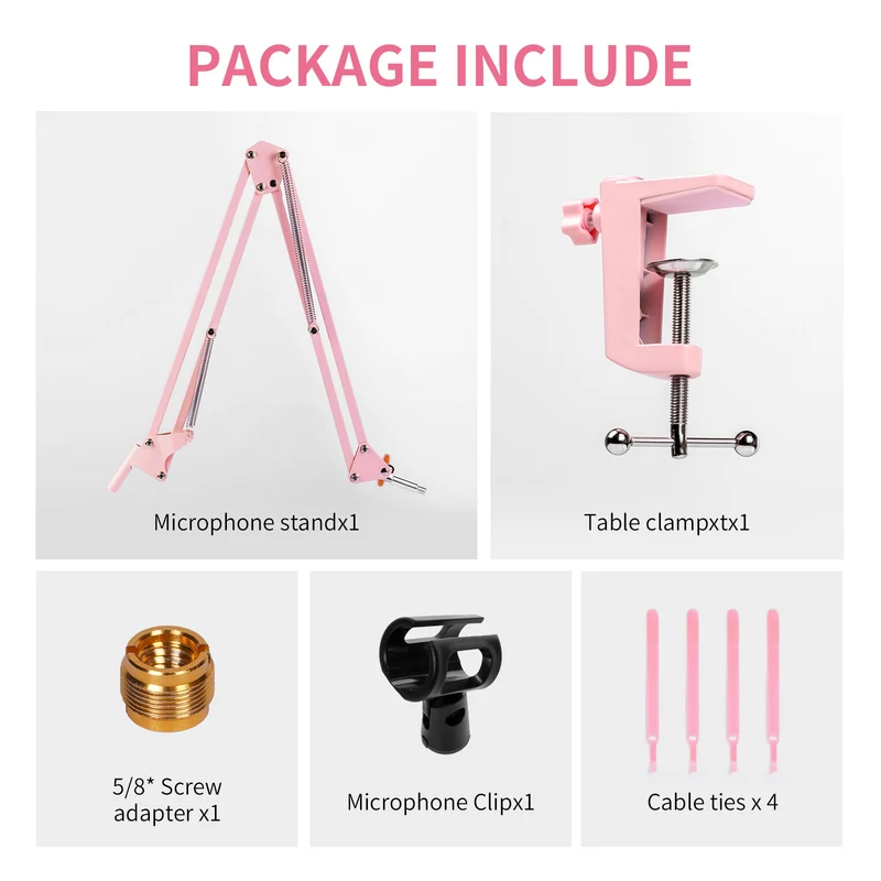 FEELWORLD AMS1 Rosa Mikrofonarm für PM1 und dynamisches Mikrofon