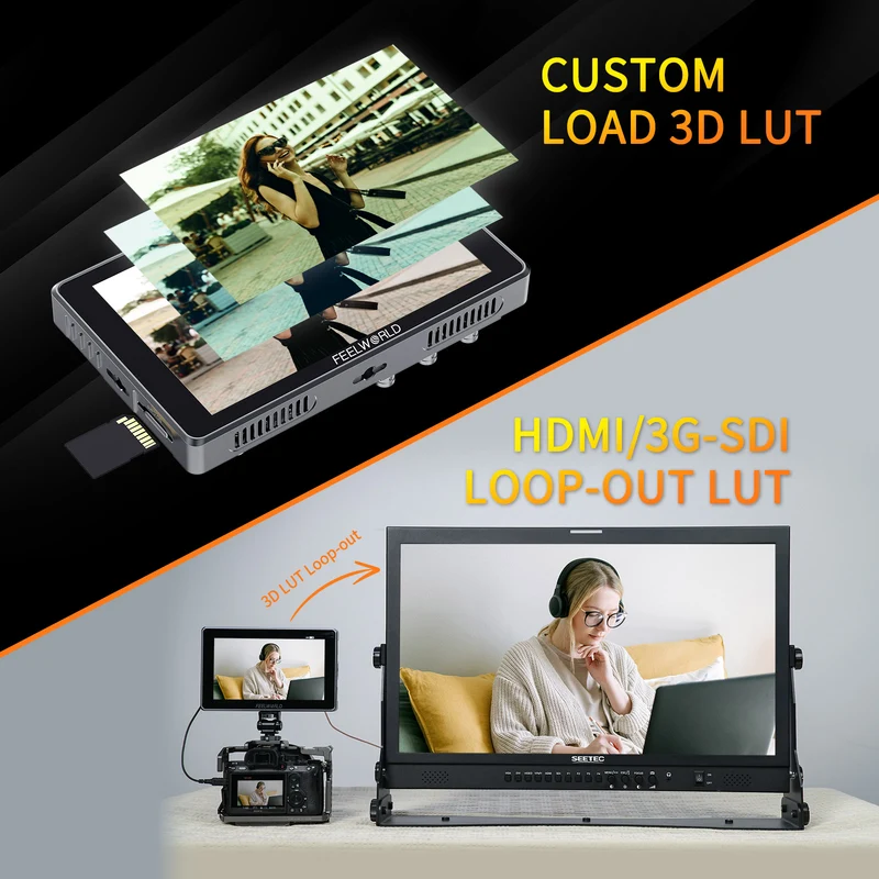 FEELWORLD S7 7 Zoll 12G SDI HDMI2.0 Kamera-Feldmonitor mit 1600nit Touchscreen mit hoher Helligkeit