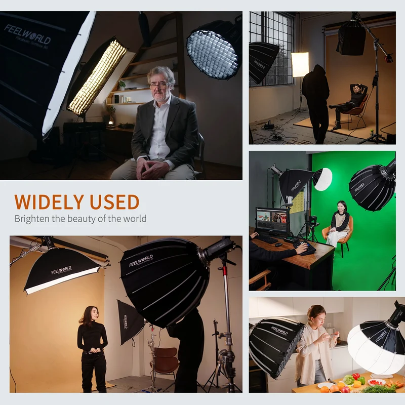 FEELWORLD FL225B 225W Videostudioleuchte mit 2700K~6500K zweifarbiger Dauerbeleuchtung