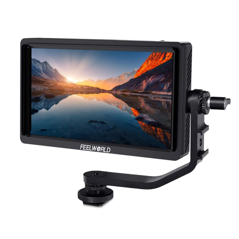 FEELWORLD FW568S 6-Zoll-Feldmonitor für DSLR-Kameras (450 cd/m²) mit externem Netzteil F970, SDI, 4K und HDMI