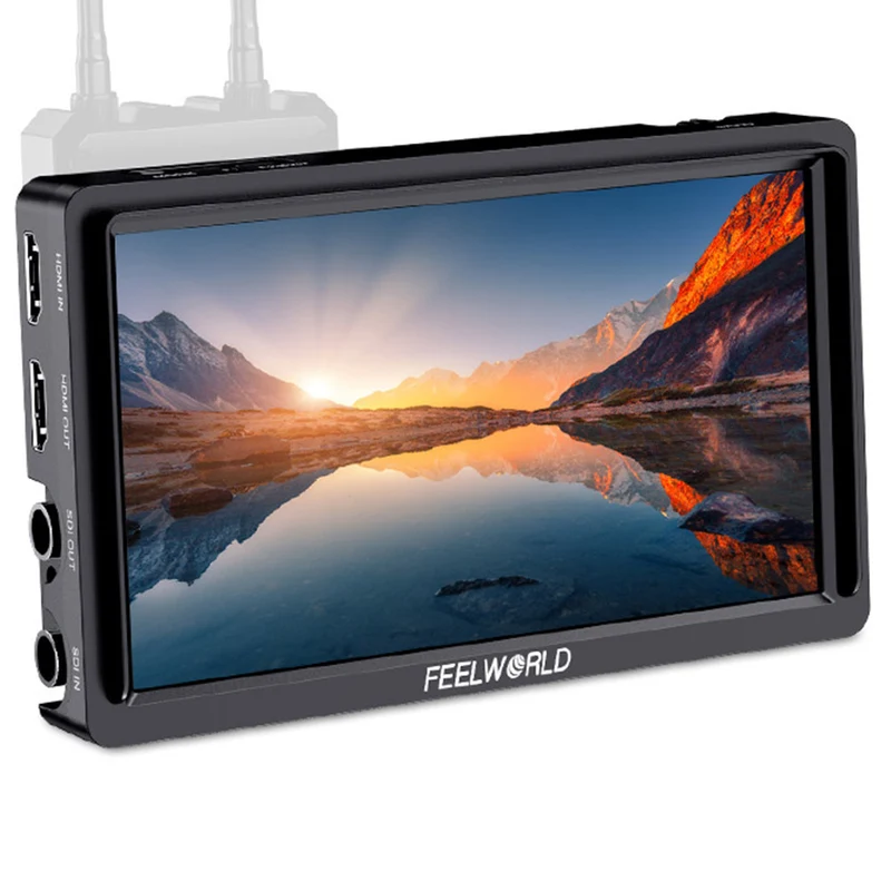 FEELWORLD FW568S 6-Zoll-Feldmonitor für DSLR-Kameras (450 cd/m²) mit externem Netzteil F970, SDI, 4K und HDMI