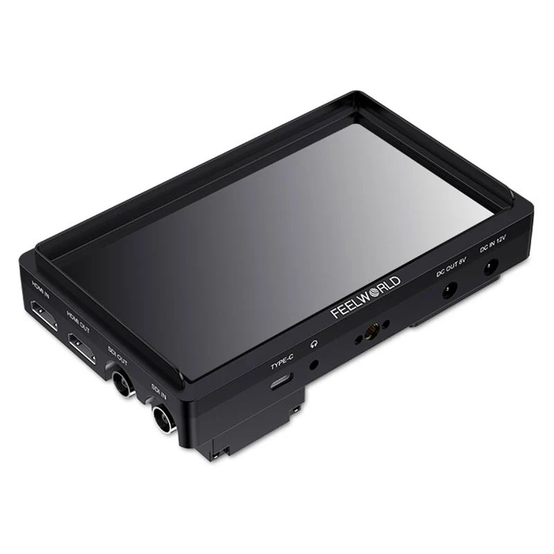 FEELWORLD FW568S 6-Zoll-Feldmonitor für DSLR-Kameras (450 cd/m²) mit externem Netzteil F970, SDI, 4K und HDMI