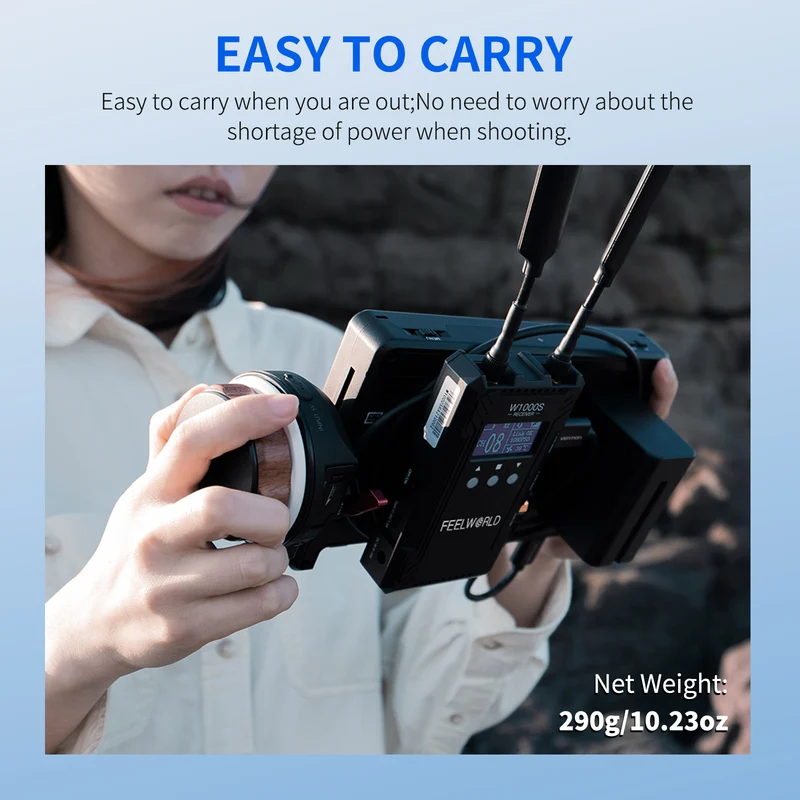 FEEWORLD NP-F970 6600 mAh Li-Ionen-Akku für Monitor, Videoleuchte, Videoübertragung, USB-C-Aufladung