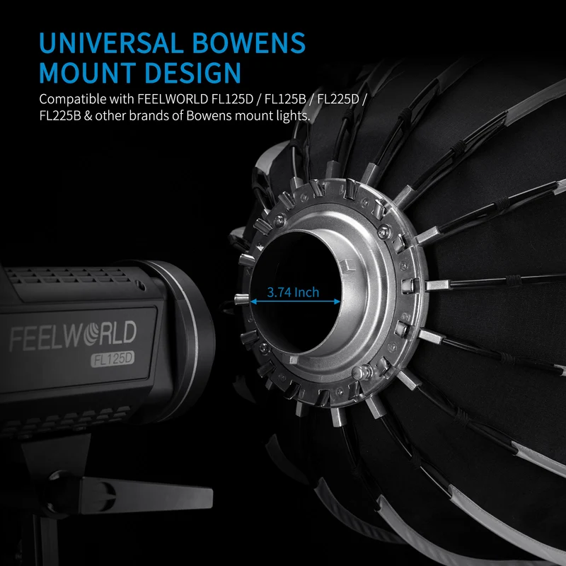 FEELWORLD FSP60 V2 60 cm 23.6 Zoll tragbare Parabol-Softbox