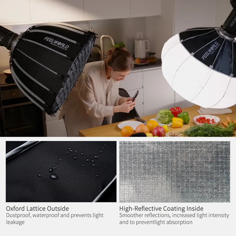 FEELWORLD FSP60 V2 60 cm 23.6 Zoll tragbare Parabol-Softbox
