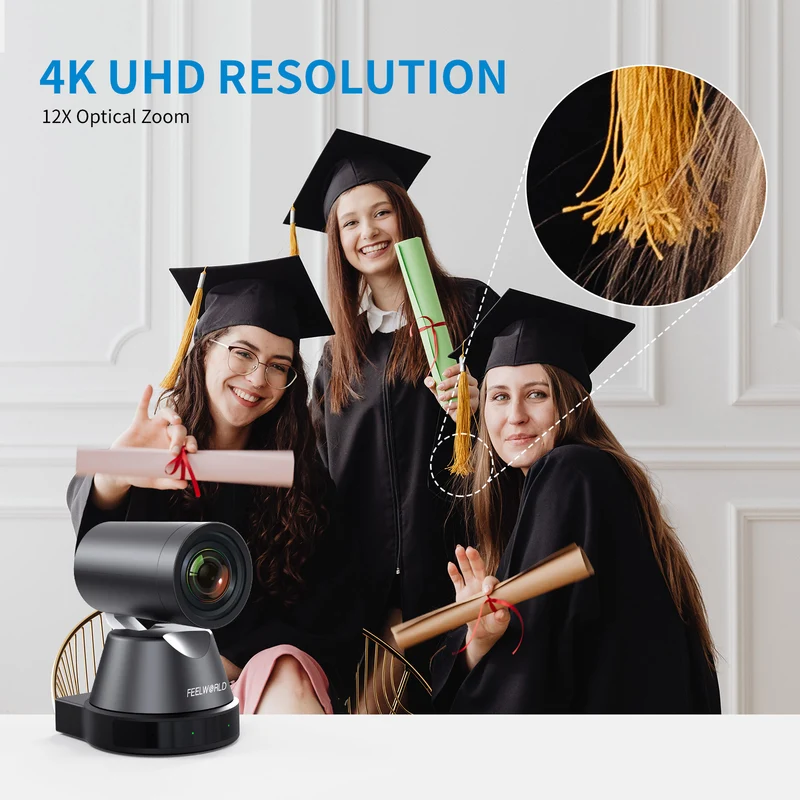 FEELWORLD 4K12X 4K PTZ-Kamera USB HDMI POE 12X optischer Schwenk-Neige-Zoom für Live-Streaming