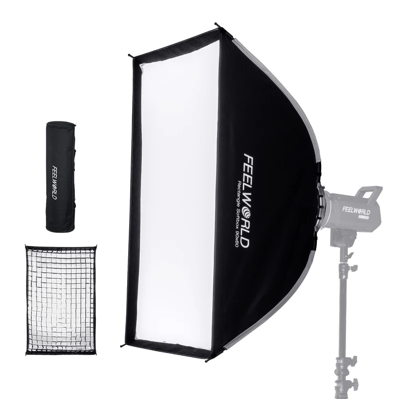 FEELWORLD FSR90 TRAGBARE RECHTECKIGE SOFTBOX,60x90CM FÜR BOWENS MOUNT VIDEO STUDIO LIGHT