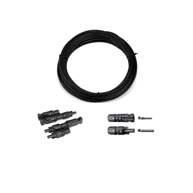 4mm² Anschluss Set II (L) - 2 Module parallel mit MC4 Stecker - 20 Meter Solarkabel lose