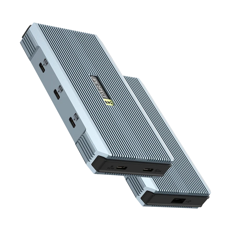 UHub Power X3 - 3-in-1-Dockingstation mit USB-C-Anschluss für drei 4K-Monitore mit 60 Hz für Windows