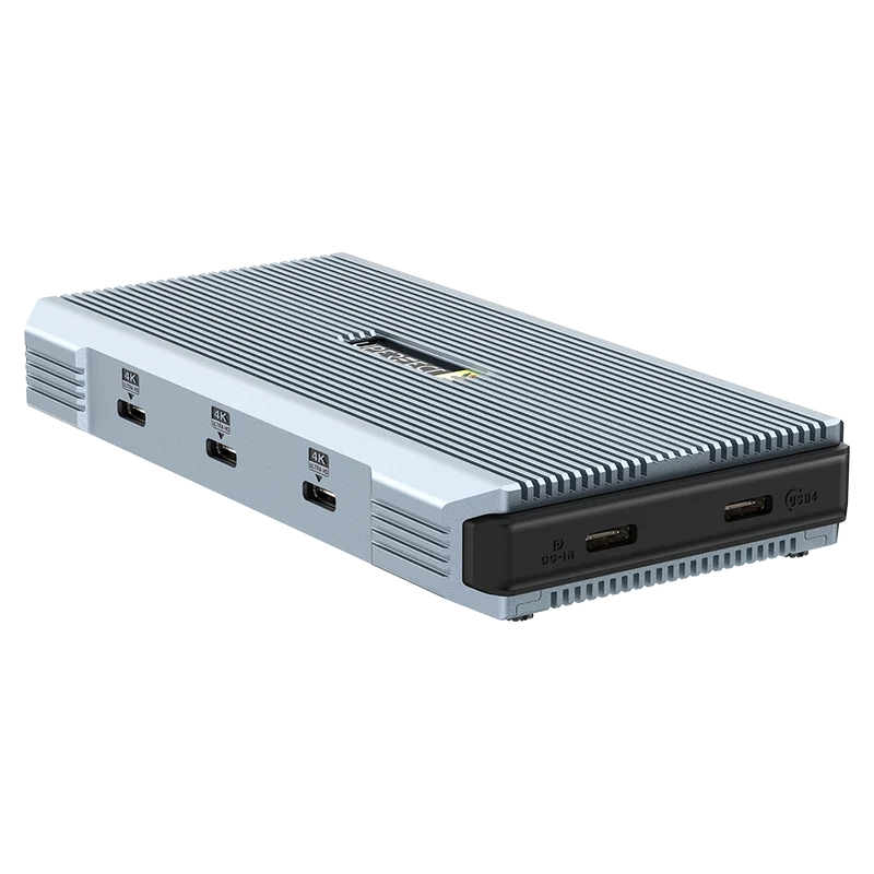 UHub Power X3 - 3-in-1-Dockingstation mit USB-C-Anschluss für drei 4K-Monitore mit 60 Hz für Windows
