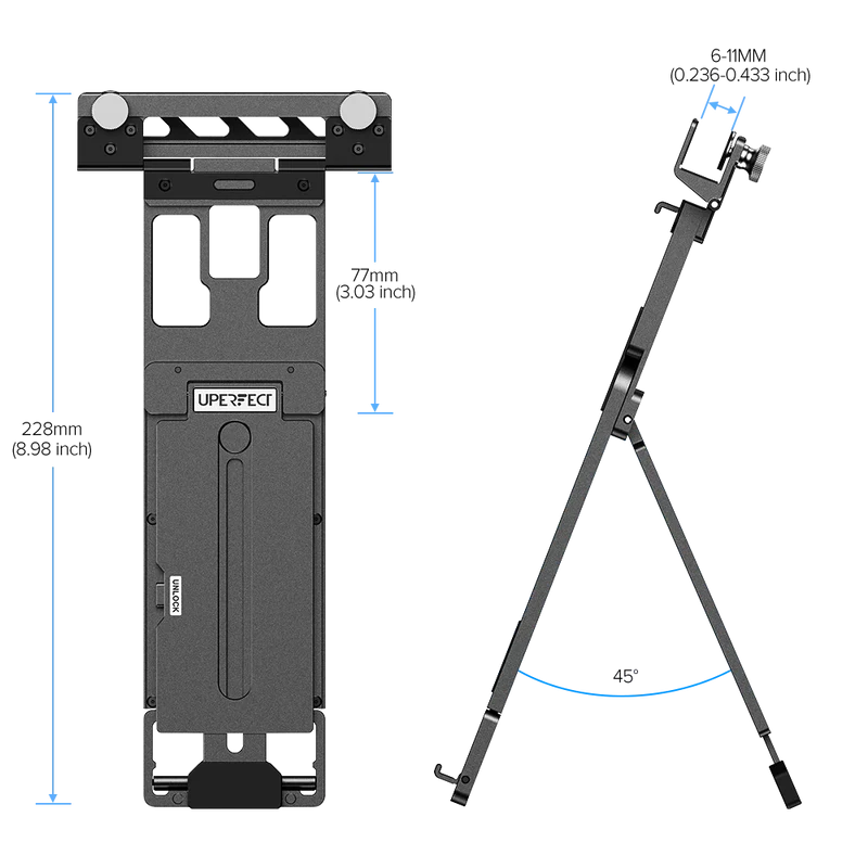 UStand Air S1 - Schwebender, stapelbarer, tragbarer Monitorständer für flexible Dual-Screen-Konfigurationen