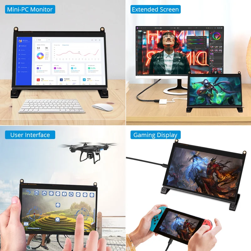 UPi B2 – Raspberry Pi 7-Zoll-Touchscreen-HDMI-Monitor | UPERFECT UPi