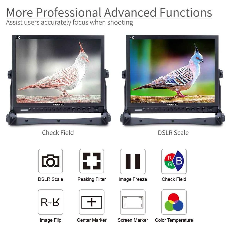SEETEC P150-3HSD 15 Zoll 1024x768 Broadcast Director Monitor mit Peaking Focus Assist 3G SDI HDMI