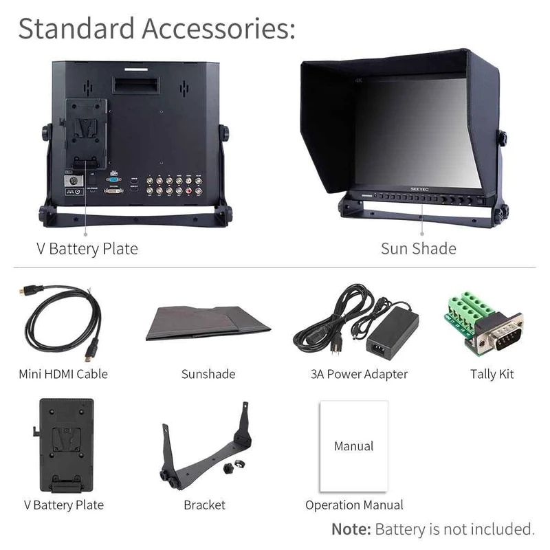 SEETEC P150-3HSD 15 Zoll 1024x768 Broadcast Director Monitor mit Peaking Focus Assist 3G SDI HDMI