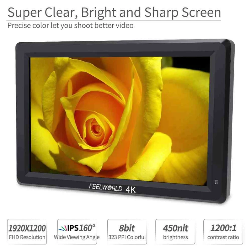 FEELWORLD T756-ABA 7-Zoll-Full-HD-DSLR-Kameramonitor 1920 x 1200 mit automatischer Helligkeitsanpassung