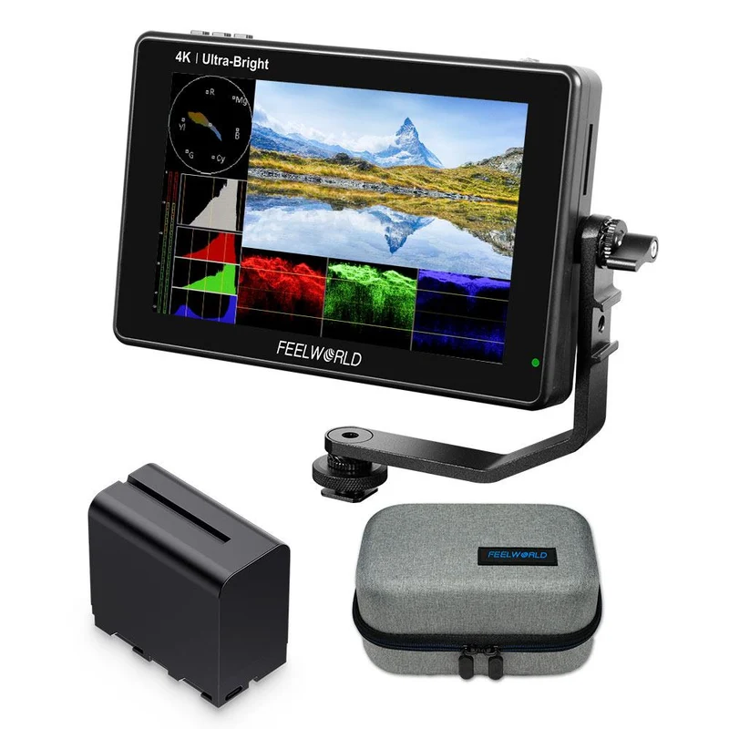 FEELWORLD LUT7 7-Zoll-DSLR-Kameramonitor mit 2200 Nits Ultra Bright Field Touchscreen, 4K und HDMI