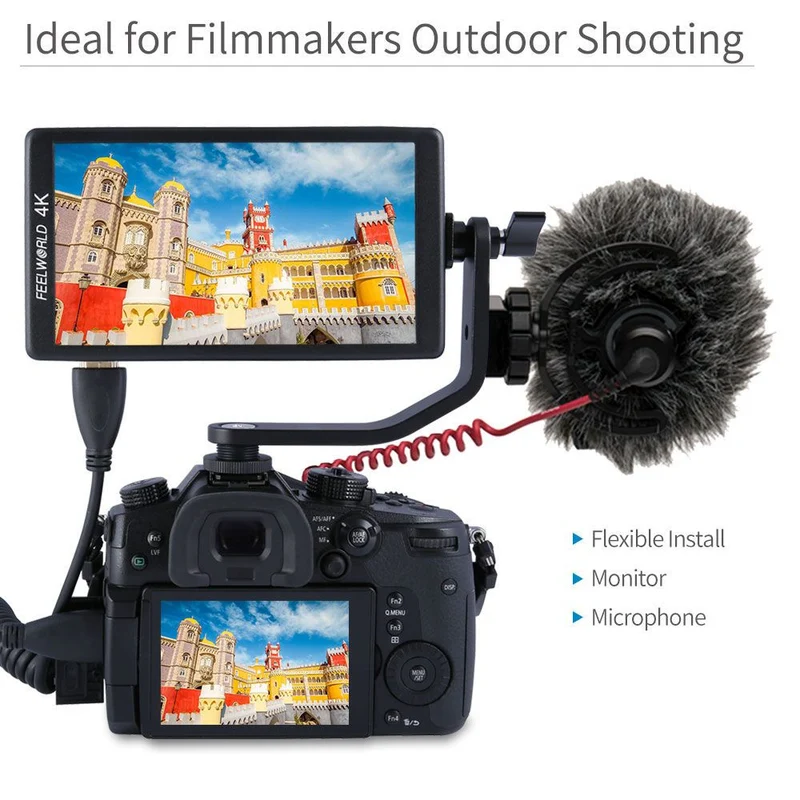 Schwenkarm für FEELWORLD F5 F570 S55 FW568 5 Zoll 5.5 Zoll 5.7 Zoll 4K HDMI On Camera Field Monitor