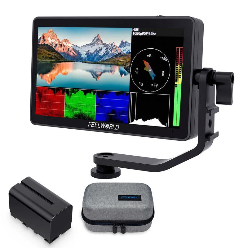 FEELWORLD F6 PLUS 6 Zoll kleiner Touchscreen 3D LUT Kamera DSLR Feldmonitor 1920x1080 HD 4K HDMI