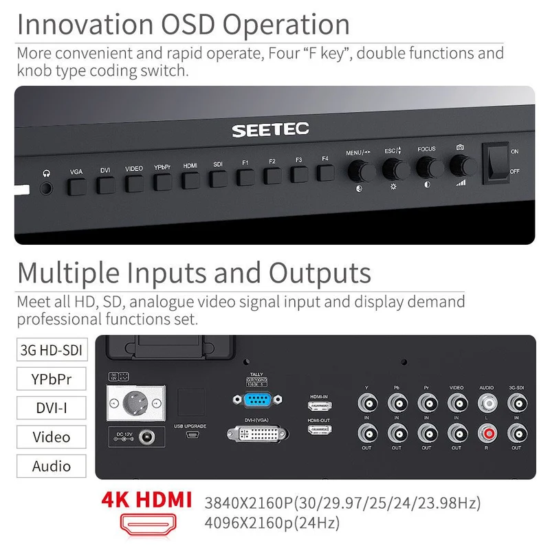 SEETEC P173-9HSD 17.3 Zoll 1920x1080 Broadcast Director Monitor mit SDI 4K HDMI