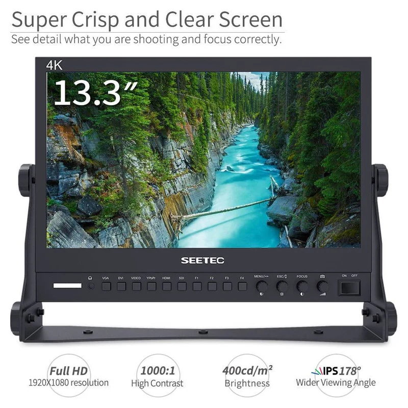 SEETEC P133-9HSD 13.3 Zoll 1920x1080 Broadcast Director Monitor mit SDI 4K HDMI