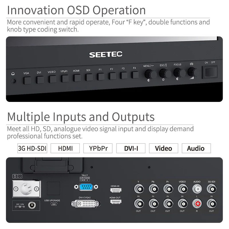 SEETEC P133-9HSD 13.3 Zoll 1920x1080 Broadcast Director Monitor mit SDI 4K HDMI