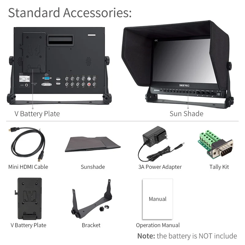 SEETEC P133-9HSD 13.3 Zoll 1920x1080 Broadcast Director Monitor mit SDI 4K HDMI