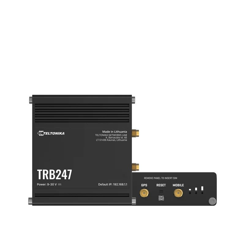 TRB247 Industrial 4G/LTE Cat 1 bis Gateway mit 10/100MBit, RS232/485 & GNSS