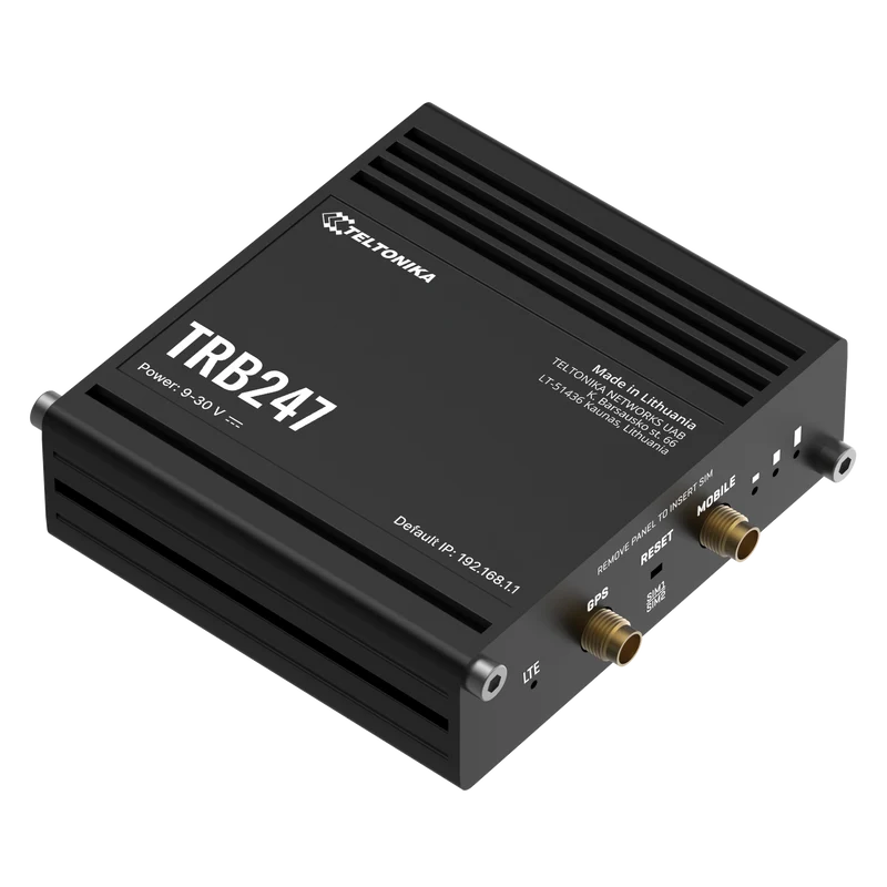 TRB247 Industrial 4G/LTE Cat 1 bis Gateway mit 10/100MBit, RS232/485 & GNSS