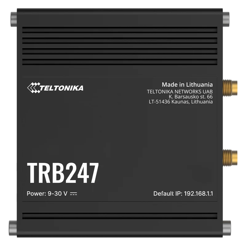 TRB247 Industrial 4G/LTE Cat 1 bis Gateway mit 10/100MBit, RS232/485 & GNSS