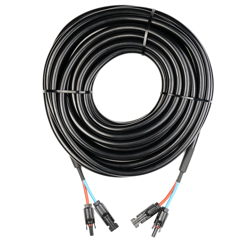 WATTSTUNDE® Verlängerungskabel (2x)6 mm² Typ-MC4/Typ-MC4 15 m schwarz