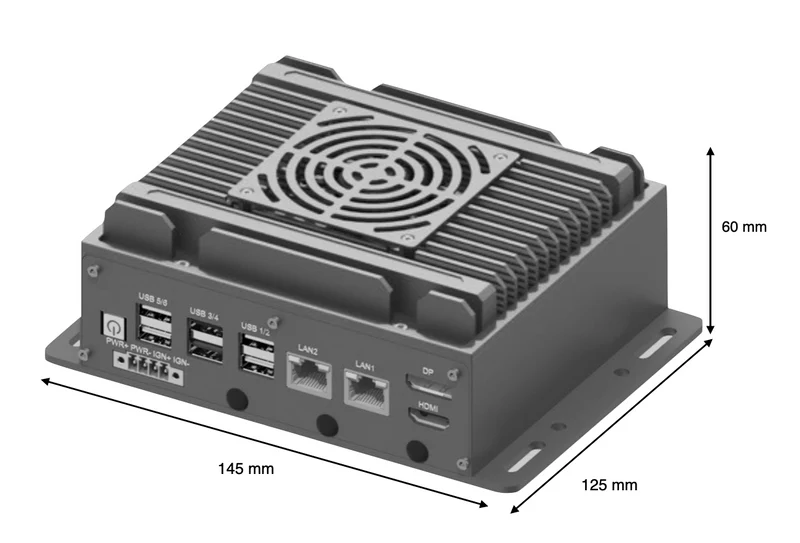 RugCon-RVS-T1F– Ultra Mini Rugged EDGE Computer mit Intel® 13th/12th Core™ CPU