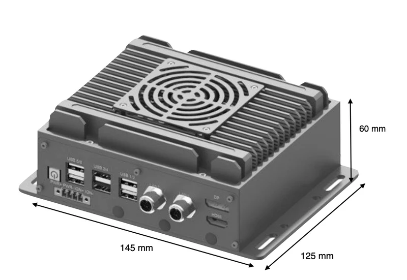 RugCon-RVS-X1F– Ultra Mini Rugged EDGE Computer mit Intel® 13th/12th Core™ CPU