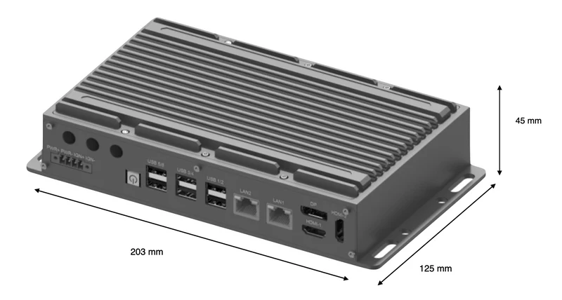 RugCon-RVP-T1– Ultra Slim Rugged EDGE Computer mit Intel® 13th/12th Core™ CPU