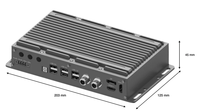 RugCon-RVP-X1– Ultra Slim Rugged EDGE Computer mit Intel® 13th/12th Core™ CPU