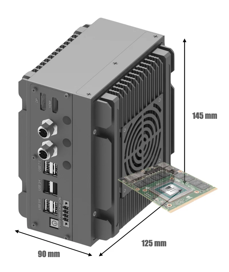 RugCon-RVS-DX1F– Ultra Mini Rugged EDGE Computer mit Intel® 13th/12th Core™ CPU