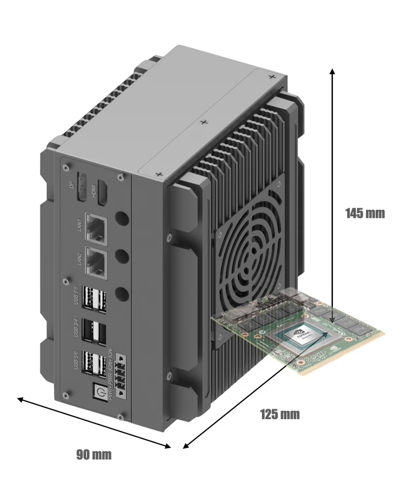RugCon-RVS-D1F– Ultra Mini Rugged EDGE Computer mit Intel® 13th/12th Core™ CPU