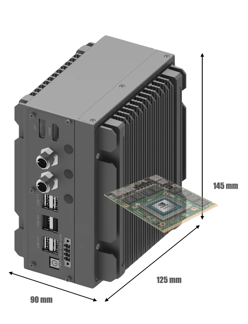 RugCon-RVS-DX1– Ultra Mini Rugged EDGE Computer mit Intel® 13th/12th Core™ CPU