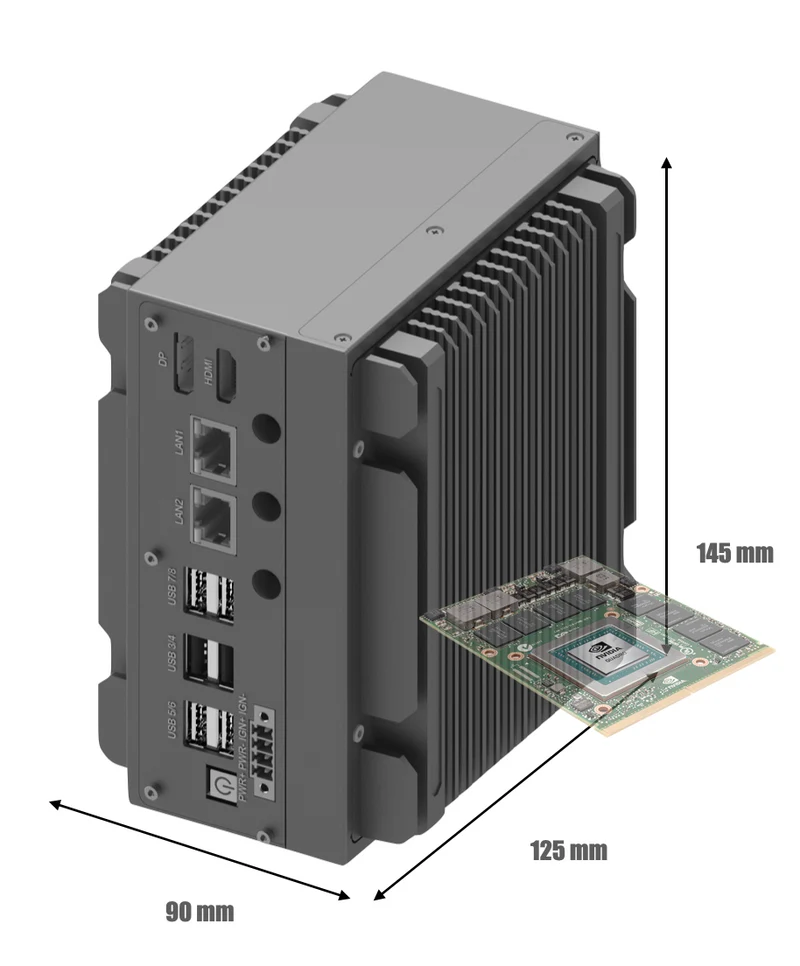 RugCon-RVS-D1– Ultra Mini Rugged EDGE Computer mit Intel® 13th/12th Core™ CPU